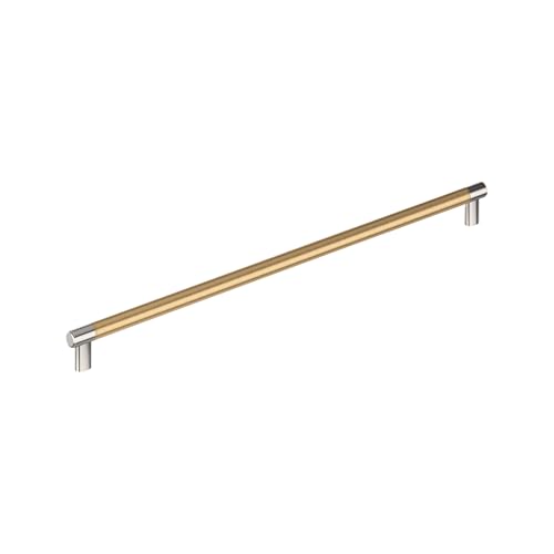Amerock Esquire 24 inch (610mm) Center-to-Center Polished Nickel/Champagne Bronze Appliance Pull, BP54042PNCZ by Amerock - Used condition - US$39.95