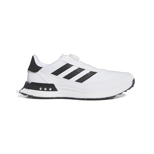 adidas Tênis de golfe masculino S2G Spikeless BOA 24, Calçado branco/núcleo preto/calçado branco, 42