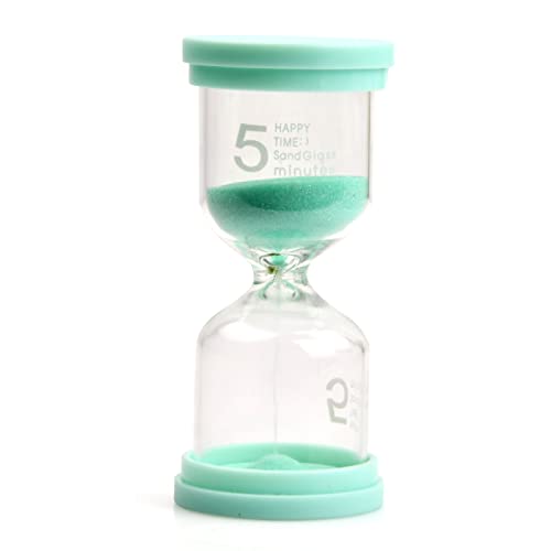 Focenat Reloj de Arena Colorido - Temporizador para Niños Que Se Cepillan Los Dientes, Hourglass para Cocina, Oficina, Aula, Escuela, Guardería y Actividades (5 Minutos)