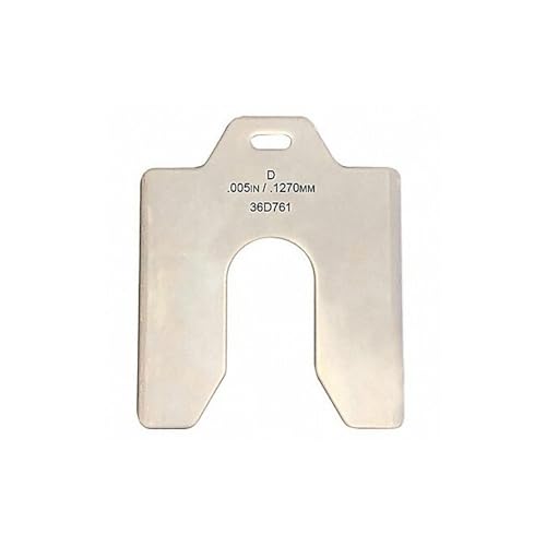 Slotted Shim, 5x5 Inx0.005In, PK20