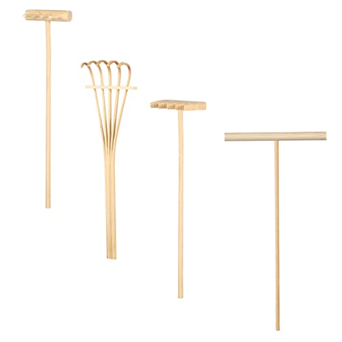 VICASKY 4Pcs Mini Sand Smoothing Rake Set Rakes for Crafts Decorative Micro Rake Tools for Sand Table Supplies Ideal for Zen Garden and Sand Art Projects