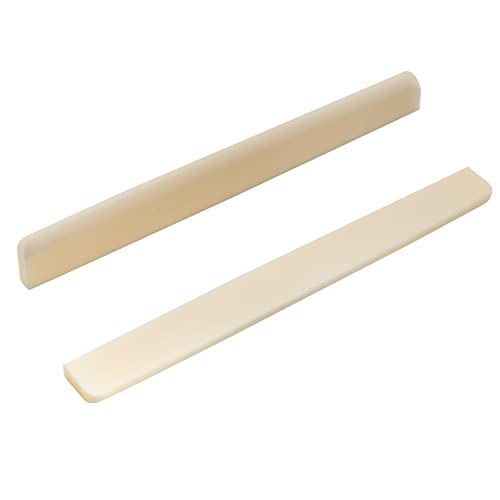 Musiclily 6 String Classical Guitar Bone Saddle,DJ-02 80x3x9/8mm (2 Pieces) - Image 4