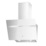 PKM Schräghaube Dunstabzugshaube S20-60 AWTY | 60 cm Breite | Glas | weiß | Touch Control | Abluft | Umluft