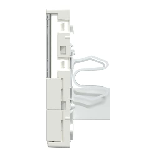 Schneider Electric Merten Zeitschaltuhr-Modul Standard, Digitale Wochenzeitschaltuhr für den Innenbereich mit Schalter, System M, polarweiss glänzend, Artikelnummer MEG5754-0319