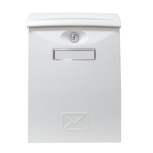 Amig - Boîte aux lettres d'extérieur résistante en plastique | Design acl moderne | Porte verrouillable avec 2 clés | Idéale pour maisons unifamiliales, 34,5 x 20,5...