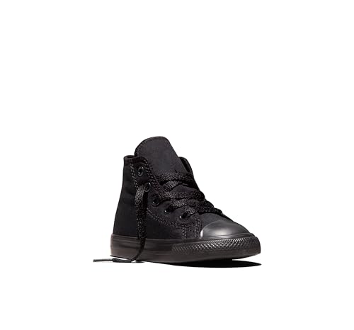 Image of Converse Toddlers Chuck Taylor All Star Sp Hi Inf Black Monoch Basketball Shoe 3 Kids US