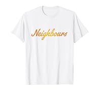 Head down to Ramsay Street, Erinsborough wearing our officially licensed range of Neighbours clothing! Officially licensed Neighbours merchandise featuring the Classic Golden Logo design. Lightweight, Classic fit, Double-needle sleeve and bottom hem
