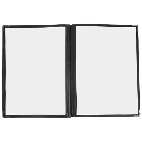 Porte-menus 6 pages 12 vues PVC transparent rigide pour carte restaurant hôtel