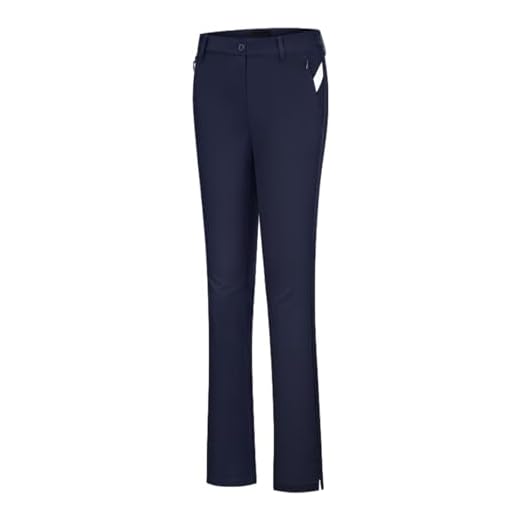 Ladies Golf Pants with Pockets | Zipper Pockets Stretch Pants - Womens Golf Pants Lightweight Stretchy Work Hiking Pants Flared Golf Apparel Navy Blue