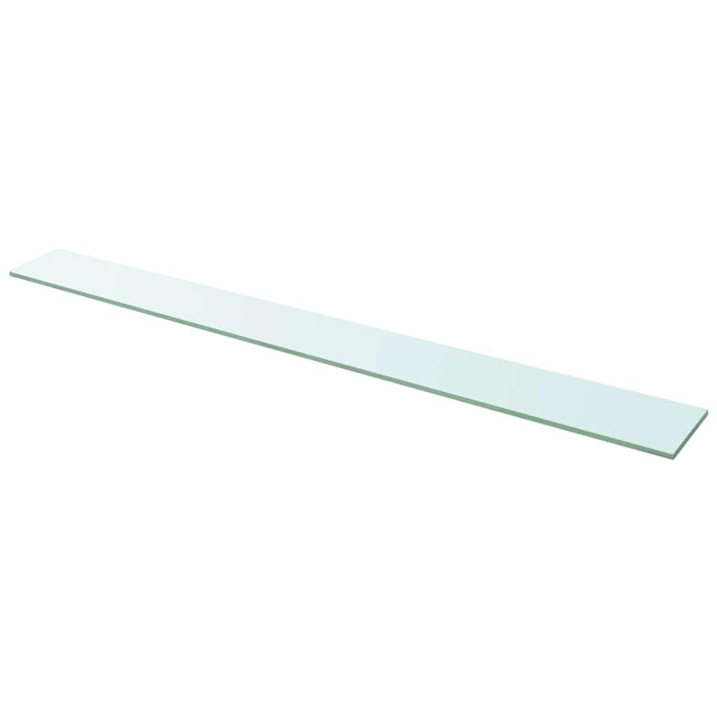 Set di 2 ripiani in vetro temperato trasparente, 110 x 12 cm | Robusti pannelli in vetro di sicurezza ESG per pareti lamellari in soggiorno, corridoio o negozio.