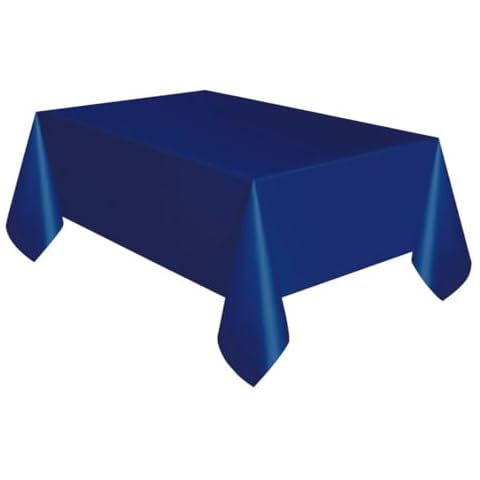 Elegant True Navy Blue Plastic Table Cover Cover