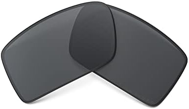 Oakley Gascan Rectangular Replacement Sunglass Lenses, Black Polarized, 60 mm