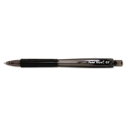 Wow! Pentel 0.7mm Mechanical Pencil with Black Barrel, Box of 12 (AL407A)