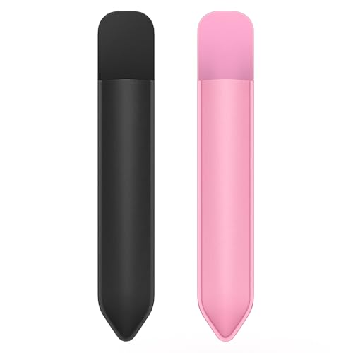 Image of MoKo Pencil Case Holder Sticker for Apple Pencil, Black+Flowers Pink | Elastic Pencil Pocket Pouch, Adhesive Sleeve, Attached to iPad Case, For Pro /USB-C /1st /2nd Gen and Similarly Stylus Pens