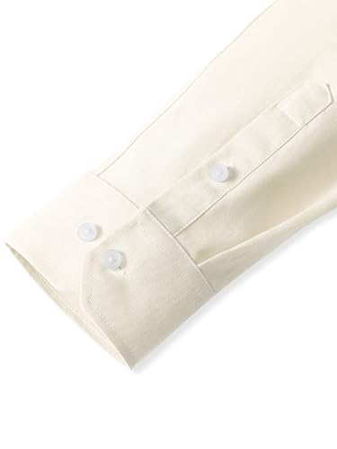 Grade 3.5 Wrinkle-Resistant Men's Lightweight Oxford Dress Shirts Long Sleeve Business Casual Pocket Shirt4