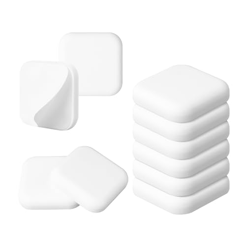AiQinu Dörrstopp vägg, 10 stycken dörrstopp självhäftande, 4,5 cm vit dörrstopp vägg, stötdämpande silikondörrstopp för väggar och möbler