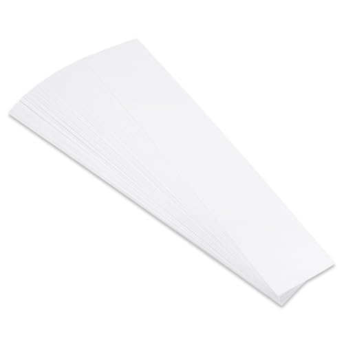 PATIKIL 150 hojas de tiras de oración blancas, cartulina de 3 x 16 pulgadas de grosor, 110 g/m², tiras de papel en blanco para profesores, aulas, oficinas, hogares, color blanco