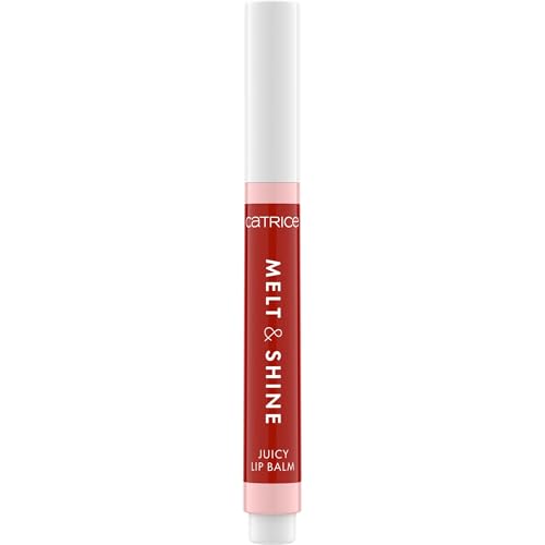 Catrice Melt & Shine Juicy Lip Balm, Nr. 110, Rot, feuchtigkeitsspendend, vergrößernd, glänzend, strahlend frisch, vegan, ölfrei, ohne Parabene, Nanopartikel frei, 1er Pack (1.3g)