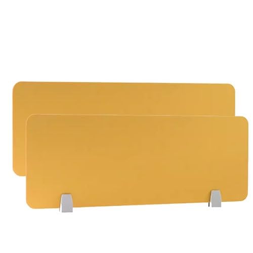 2 Packs Noise Reducing Desk Privacy Panel Desk Privacy Panel Reduce Noise and Visual Distractions, Sound Absorbing Proof for Desk Or Business(Yellow,30X40CM) — image 1