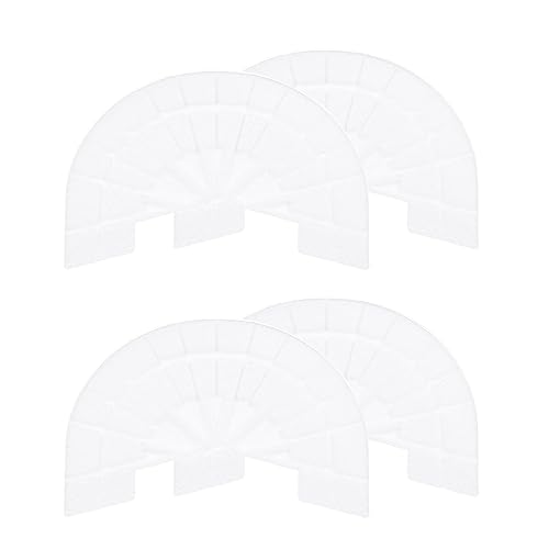 Image of HARFINGTON 2pair Shoe Sole Protector for Sneakers Size 8.5-9 Self-Adhesive Non Slip Pad Heel Plates Repair for Men and Women, White