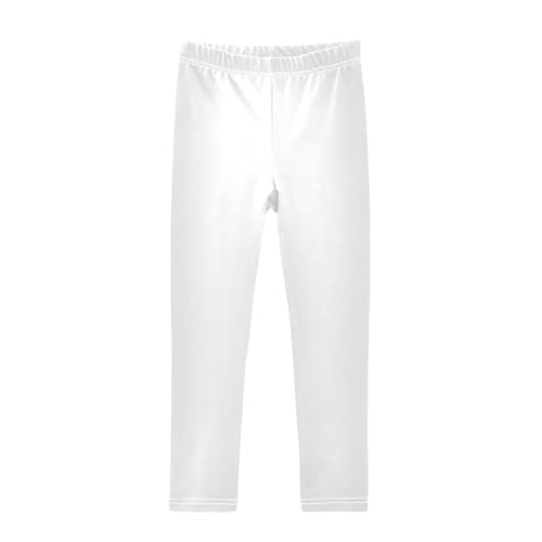 White Smoke Girl Leggings Casual Yoga Pants Tights Trousers Dance Pants Stretchy Tights Pants, 4T