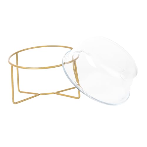 Toddmomy Ciotola Rialzata Inclinata in Vetro per Piccoli e Gatti con Base Antiscivolo e Design Durevole per Alimentazione Confortevole