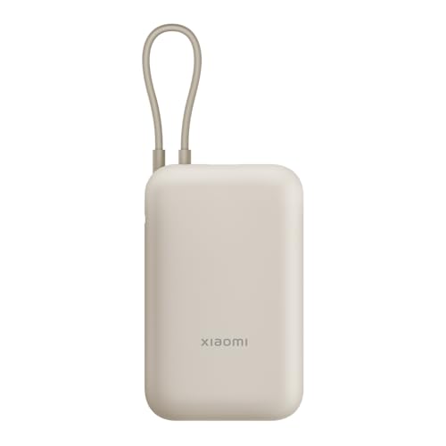 Xiaomi Power Bank 10000mAh, Power Bank con Carga rápida bidireccional de 22.5W, 3 Puertos de Salida, Compatible con Smartphones, Tablets, Nintendo Switch, Auriculares Bluetooth, Beige
