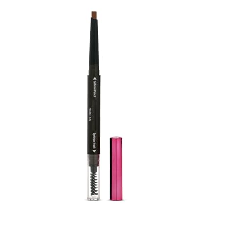 Image of Dual-Ended Eyebrow Pencil | Highly Pigmented | Slanted-Tip | Natural Finish | Smudge-Proof Eyebrow Pencil (brown) pack of2