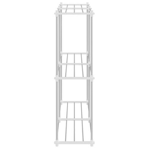 Étagère de salon étroite avec rangement en aluminium blanc pour un bureau épuré - 7