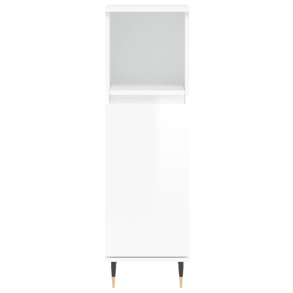 Mobile da bagno Select-Mobile da bagno in legno laccato bianco 30 x 30 x 100 cm