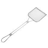 Angoily Filtro para Residuos de Aceite de Acero Inoxidable con Malla Cuadrada y Mango Largo, Cuchara Coladora Multifuncional para Freidora, Utensilio de Cocina para Pollo, Papas Fritas