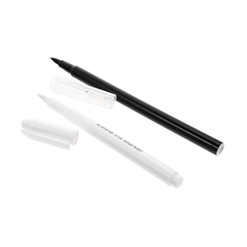 KOCKSHION Marqueurs Décoration De Biscuits, Lot De 2 Stylos à Pâtisserie Unis Tête Blanche Et Noire, en Encre Alimentaire Comestible, Cuisine, Boulangerie Et Événements Festifs