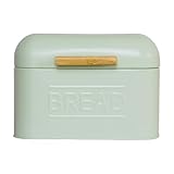dijiusidy Panera Multifuncional con Tapa para refrigerios y Pan, Ideal para Mantener los Productos horneados Frescos y accesibles. Panera de Hierro para Cocina. , Verde Claro , 20x20x14cm