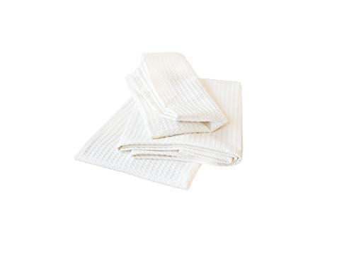 Coppia 1+1 Nido d'ape in Cotone Asciugamano 60 x