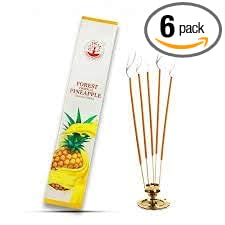 FOREST FRAGRANCE Pineapple Incense Sticks Black Bathi Pack of 6 Boxes