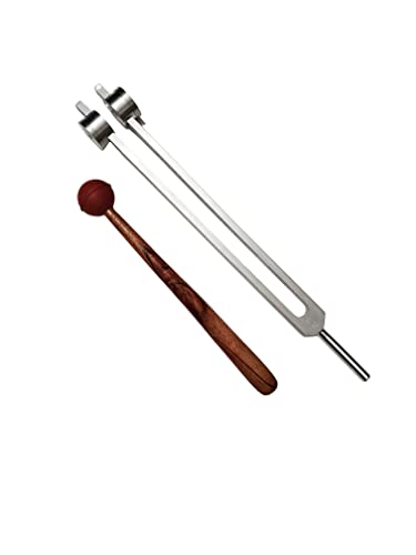 Nerve Tuning Fork 50 Hz | Saiish The Divine Touch | Includes 22CM Long Handle Mallet & Velvet Pouch