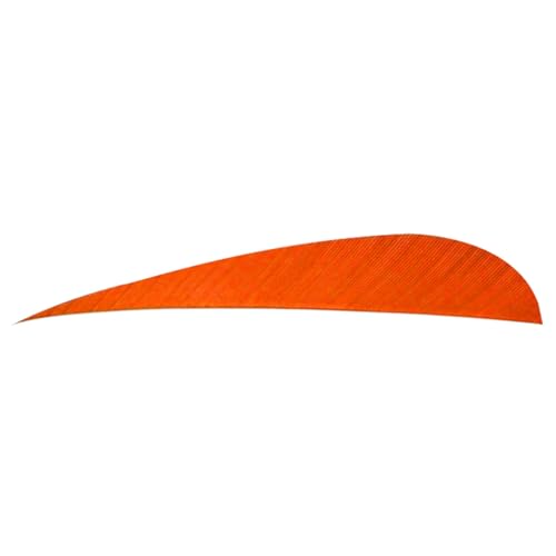 TRUEFLIGHT Feathers PARABOLIC Solid Color 4 LW Orange 100/PK.