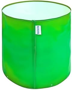 Essoti Premium Hdpe Uv Protected 260 GSM Round Shaped (Pack of 10 (Green), 18 x 18 Inch) Green Colour Plants Grow Bags Suitable for Terrace and Vegetable Gardening