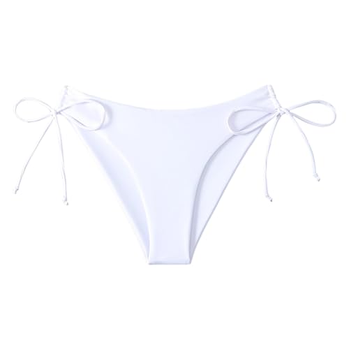 Bragas Bikini Mujer Playa - Braguitas Mujer Bikini Culotte Sexy Braguita Clásico Traje de Baño con Cordón Ajustable Pantalon Color Sólido Bañador