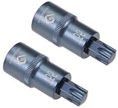 #US 2pcs Metric 2" Length 1/2" Drive x T55 Bit Socket For Hand