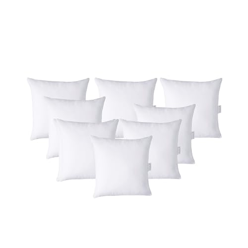 LANE LINEN 8 Pack 18x18 Throw Pillow Insert for Decorative Pillow Covers for Bed, Couch Pillows for Living Room, Fluffy Throw Pillows for Couch