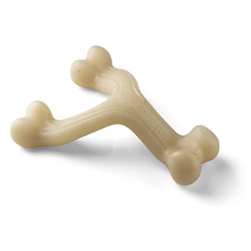 Nylabone Maximum Strength Tough Extreme Gourmet Wishbone Dog Chew Toy, Infused with Extra Chicken Flavour Throughout the Bone, Large, for dogs 0-23kg