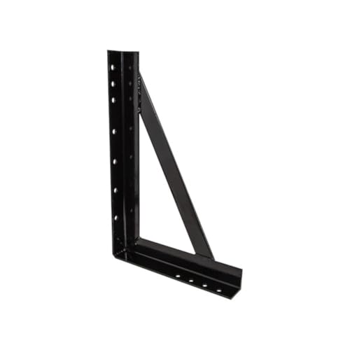Image of Buyers Products 1701012 Heavy Duty Welded Structural Steel Mounting Brackets for Underbody Truck Tool Box, Set of 2, 18 inch x 27 inch, Corrosion Resistant, Universal Hole Pattern For Quick Mounting
