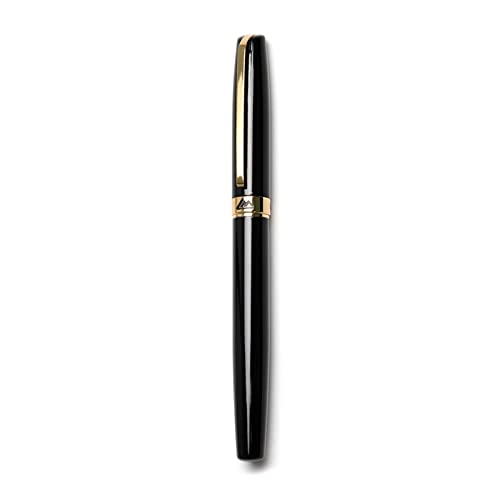 Pluma estilográfica de metal, pluma estilográfica de punta F, recargable, relleno de pistón, para estudiantes, principiantes, caligrafía, escritura, caligrafía, pluma estilográfica para principiantes,