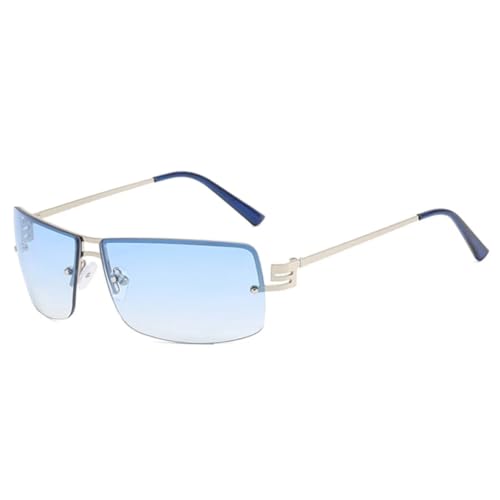 Lunettes de soleil sans monture UV400 verres métalliques pour protéger vos yeux