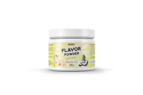 Weider -Flavor Powder - Kalorienarmes Geschmackspulver für köstliche Süßspeisen - Mit Quark, Jogurt oder Eiweißpulver mischen - Vegan, Zuckerarm - 250 g - Pistacio White Chocolate