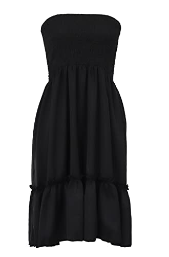 Image of Zyyfly Womens Summer Beach Dresses Strapless Cover Ups Dress Tube Top Sundresses