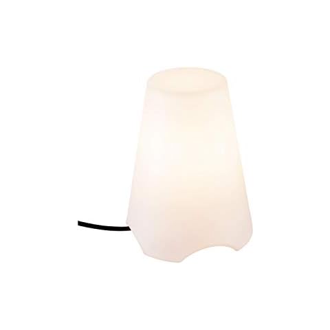 SLV luminaria de mesa KIROCONE TL/Iluminación de exterior led para el jardín, terraza, balcón / E27 IP44 60 W blanco Cover