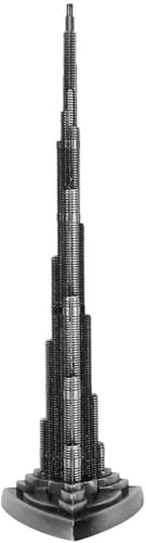 SAHENITEANA Burj Khalifa Tower Plating Dubai Tower Model Grey Dubai Tower Model Vintage Design for Bedroom Cafe Home Bar