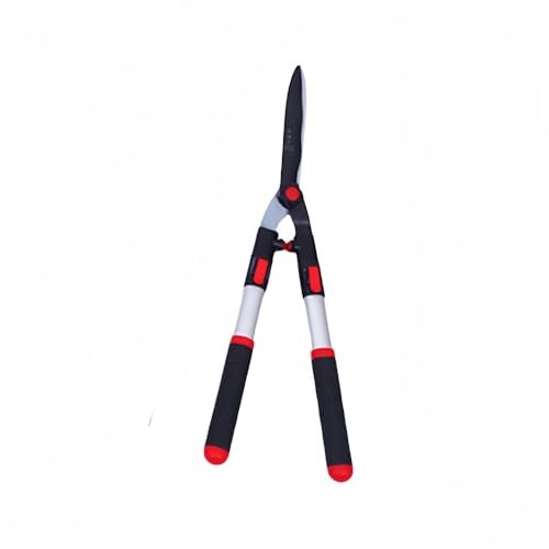 AOUCN伸縮ハンドルガーデンシザーズ 、剪定鋏、園芸工具、長さ調節・伸縮可能、庭園、テラス、生垣、都市景観、低木や植物などの細かい剪定に最適です、スムーズな刈り込み、簡単な操作、そして便利な収納 (66cm(伸長時85cm))